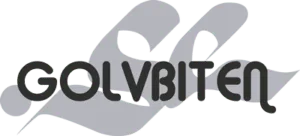 Logotyp med text och stiliserade former